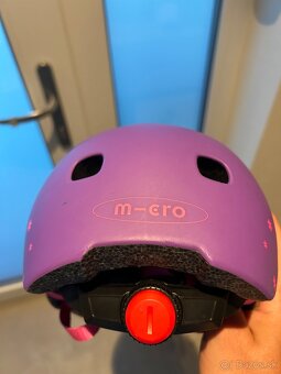 Detská prilba Micro led Floral purple velkosť S - 8