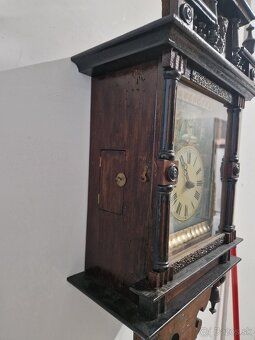 Starožitné nástenné drevene hodiny - 8