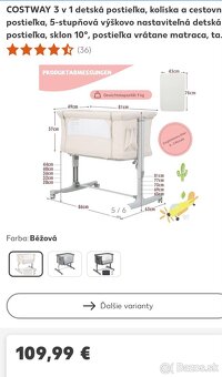 Postielka Costway do 9 kg - 8