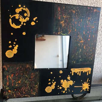 zrkadlo s fŕkaným efektom 26x26 cm - 8