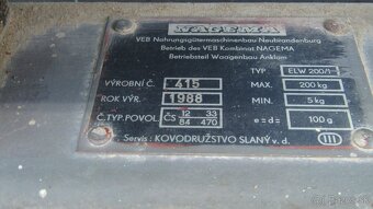 Váha na váženie vriec a pod. - 8