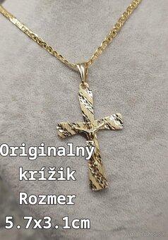 Zlatý krížik-moderný nový výrobok zlato 585, 14 karátov - 8