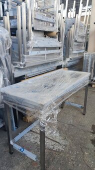 Nerezový nábytok, pracovné gastro stoly, mäsiarsky stôl - 8