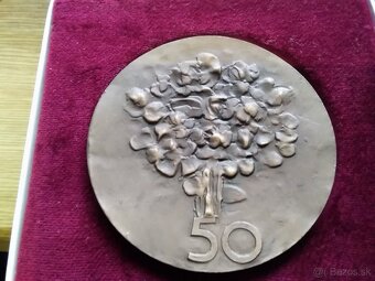 Plaketa striebro bronz mosadz - 8