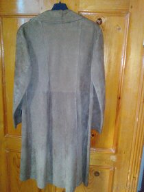 Kožený pánsky kabát čierný,Dámsky kožený kabát - hnedý - 8