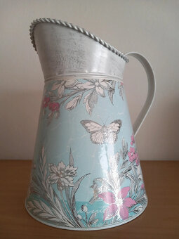 Plechová vintage váza 21x13x23 cm - 8