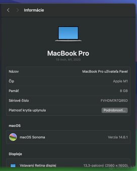 MacBook pro M1, 256/8, 2020 - 8