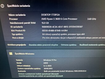 PREDÁM HERNÝ PC - R5 3600, RTX 2060 6GB, 16GB DDR4, 512G SSD - 8