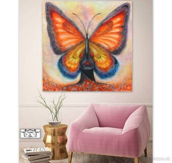 Obraz "Motýľ- transformácia a vývoj" ♥ ( 100x100 cm ) 3d m - 8