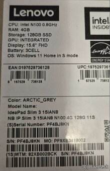 Lenovo IdeaPad Slim 3 15IAN8 / záruke do: 11.3.2027 - 8