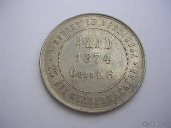 Strieborná a bronzová medaila 1874 ARAD - 8