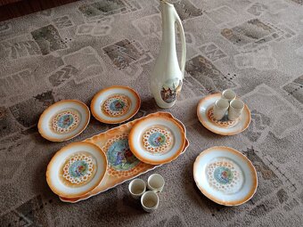 Porcelán, keramika, set pohárov, džbán, starožitnosti - 8