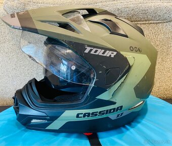 Prilba Cassida Tour 1.1 Spectre Enduro čierno-šedo-zelená - 8