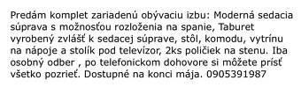 Komplet zariadená obývacia izba - 8