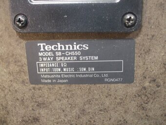 100W 3-pasmove repro TECHNICS 41 x 23 x 25cm, vyroba v Japan - 8