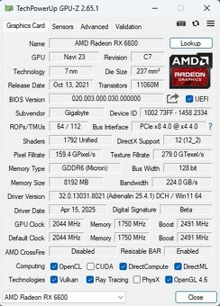 GIGABYTE Radeon RX 6600 EAGLE 8GB - 8