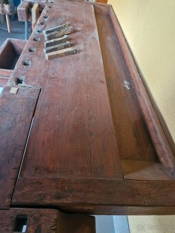 Drevený ponk / stolárska hoblica - 8