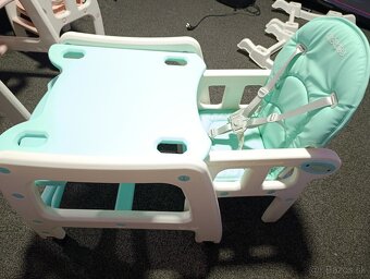 Detská jedálenská stolička tyrkysová - 8