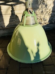 Industriálna nožnicová lampa závesná zelený smalt - 8