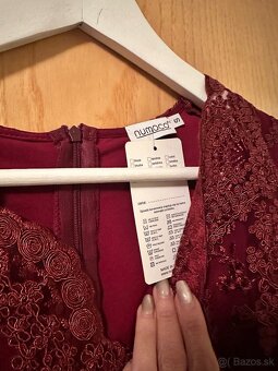 Spoločenské šaty krátke bordové xs - 8