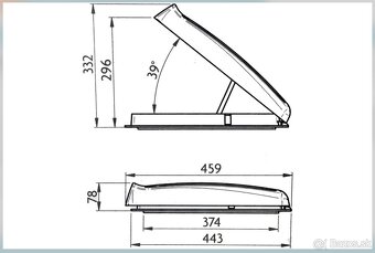 Strešné okno Thule OmniVent s 12 V ventilátorom - priehľadné - 8