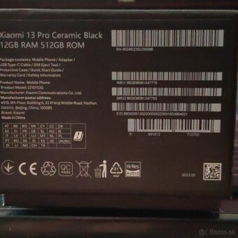 Xiaomi 13 PRO// 12GB RAM 512ROM - 8