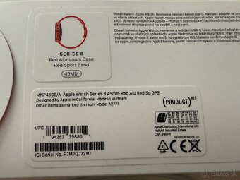 predám Apple Watch 8 45mm Product Red - 8