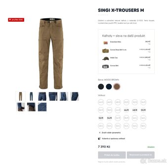 Nové outdoorové nohavice Fjallraven Singi X-Trousers M - 8