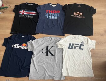 Pánske tričká Alpha Industries, CK, Reebok, ellese - 8