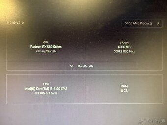 Počítač i3-6100 / RX 560 4GB / 8GB / SSD + HDD - 8