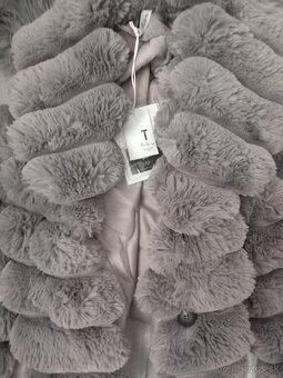 Nádherný nový kabat 2v1 M sivý - 8