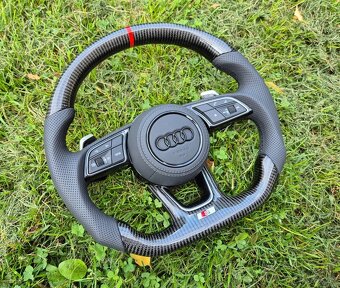 AUDI VOLANT KARBONOVY RS ZKOSENY s airbagom - 8