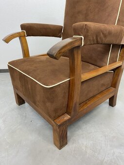 Polohovacie art deco kreslo - 8