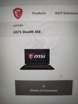 MSI GS75 Stealth 8SE, 17" palcový herný notebook - 8