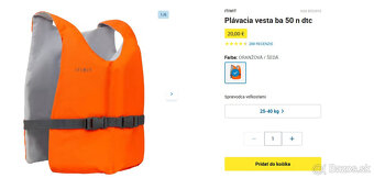 TIWIT  Plávacia vesta BA 50 N DTC pre 25 – 40 kg. - 8