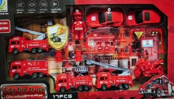 Požiarnické autíčka s dopravnými značkami  veľké balenie - 8