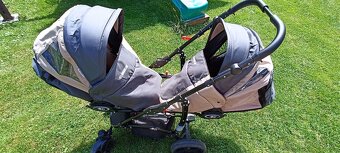 Kočík pre dvojičky/ súrodenecký kočík a vajíčka do auta - 8