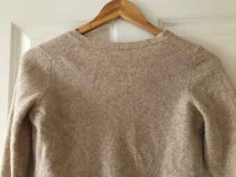 Béžový vlnený sveter United Colors of Benetton, XS/34 - 8