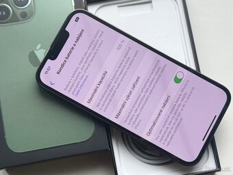 iPhone 13 Pro Alpine Green BATERIE 100% TOP - 8