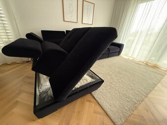 Pohodlný gauč 345x210 cm elektricky s odkladacím priestorom - 8