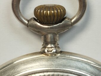 Staré tříplášťové celostříbrné kapesní hodinky - 8