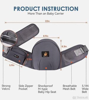 Ergonomické detské nosítko ROOYA BABY - 8