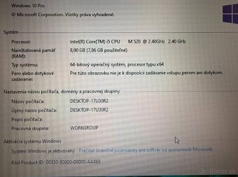 Notebook Lenovo ThinkPad T510 i5 / 8GB RAM / 240GB SSD - 8