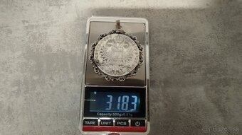 Tolar Marie Terezie, punc AG,, stříbrný přívěšek 31,8g - 8