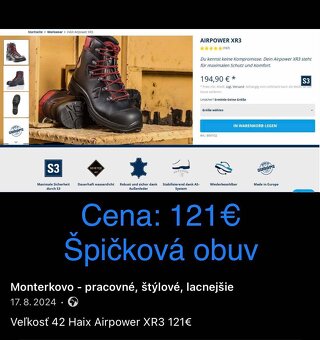 Engelbert Strauss a iné, pracovná obuv 42, MIX topánky, TOP - 8