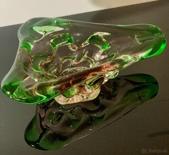 Nádherná miska, popolník z hutného skla návrh Zemek - 8