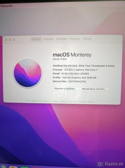 MacBook Pro / 13inch 2016 / 16GB / 256GB - 8