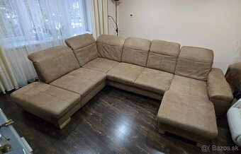 Sedačka v tvare U + taburet - 8