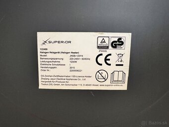 Halogénový ohrievač Superior 1200W – úsporný a rýchly - 8