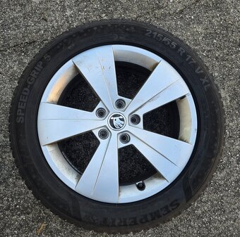 HLINÍKOVÉ DISKY ŠKODA 5x112 R17 S PNEU 215/55 R17 - 8